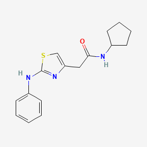 N-cyclopentyl-2-[2-(phenylamino)-1,3-thiazol-4-yl]acetamide