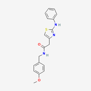 molecular formula C19H19N3O2S B6557760 N-[(4-methoxyphenyl)methyl]-2-[2-(phenylamino)-1,3-thiazol-4-yl]acetamide CAS No. 1040677-85-7