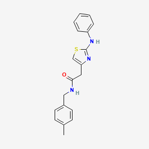 N-[(4-methylphenyl)methyl]-2-[2-(phenylamino)-1,3-thiazol-4-yl]acetamide