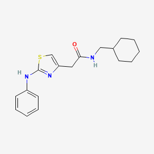 molecular formula C18H23N3OS B6557809 N-(cyclohexylmethyl)-2-[2-(phenylamino)-1,3-thiazol-4-yl]acetamide CAS No. 1040678-26-9