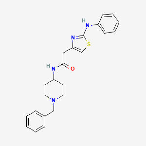 molecular formula C23H26N4OS B6557825 N-(1-benzylpiperidin-4-yl)-2-[2-(phenylamino)-1,3-thiazol-4-yl]acetamide CAS No. 1040649-59-9