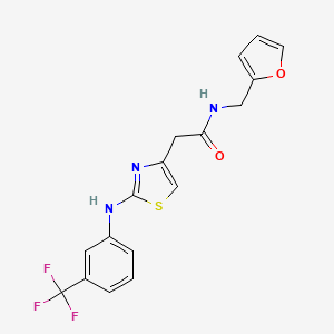 N-[(furan-2-yl)methyl]-2-(2-{[3-(trifluoromethyl)phenyl]amino}-1,3-thiazol-4-yl)acetamide