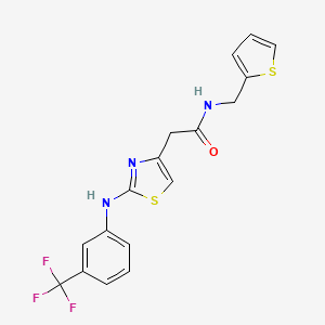 N-[(thiophen-2-yl)methyl]-2-(2-{[3-(trifluoromethyl)phenyl]amino}-1,3-thiazol-4-yl)acetamide