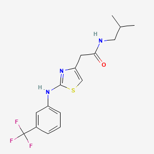 N-(2-methylpropyl)-2-(2-{[3-(trifluoromethyl)phenyl]amino}-1,3-thiazol-4-yl)acetamide