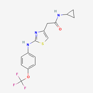 N-cyclopropyl-2-(2-{[4-(trifluoromethoxy)phenyl]amino}-1,3-thiazol-4-yl)acetamide