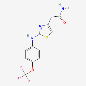 2-(2-{[4-(trifluoromethoxy)phenyl]amino}-1,3-thiazol-4-yl)acetamide