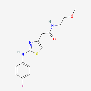 2-{2-[(4-fluorophenyl)amino]-1,3-thiazol-4-yl}-N-(2-methoxyethyl)acetamide