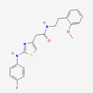 molecular formula C20H20FN3O2S B6557977 2-{2-[(4-fluorophenyl)amino]-1,3-thiazol-4-yl}-N-[2-(2-methoxyphenyl)ethyl]acetamide CAS No. 1040652-13-8