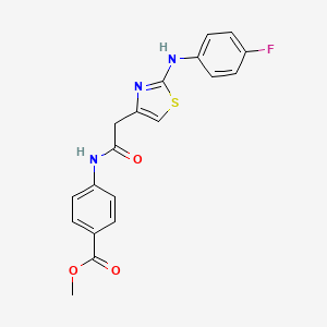 methyl 4-(2-{2-[(4-fluorophenyl)amino]-1,3-thiazol-4-yl}acetamido)benzoate