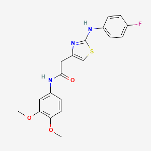 N-(3,4-dimethoxyphenyl)-2-{2-[(4-fluorophenyl)amino]-1,3-thiazol-4-yl}acetamide
