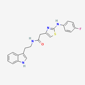 2-{2-[(4-fluorophenyl)amino]-1,3-thiazol-4-yl}-N-[2-(1H-indol-3-yl)ethyl]acetamide