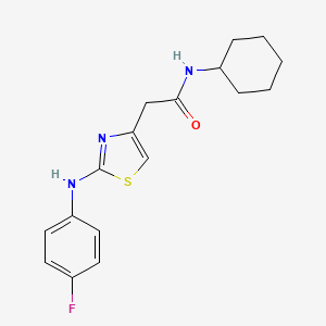 N-cyclohexyl-2-{2-[(4-fluorophenyl)amino]-1,3-thiazol-4-yl}acetamide