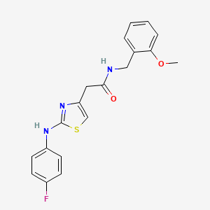 2-{2-[(4-fluorophenyl)amino]-1,3-thiazol-4-yl}-N-[(2-methoxyphenyl)methyl]acetamide