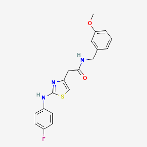 molecular formula C19H18FN3O2S B6558087 2-{2-[(4-fluorophenyl)amino]-1,3-thiazol-4-yl}-N-[(3-methoxyphenyl)methyl]acetamide CAS No. 1040654-02-1