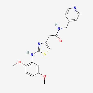 molecular formula C19H20N4O3S B6558148 2-{2-[(2,5-dimethoxyphenyl)amino]-1,3-thiazol-4-yl}-N-[(pyridin-4-yl)methyl]acetamide CAS No. 1040655-11-5