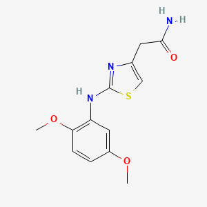 molecular formula C13H15N3O3S B6558161 2-{2-[(2,5-dimethoxyphenyl)amino]-1,3-thiazol-4-yl}acetamide CAS No. 1040655-25-1