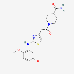 1-(2-{2-[(2,5-dimethoxyphenyl)amino]-1,3-thiazol-4-yl}acetyl)piperidine-4-carboxamide