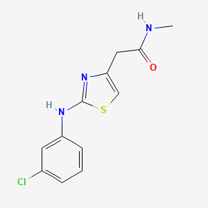 molecular formula C12H12ClN3OS B6558198 2-{2-[(3-chlorophenyl)amino]-1,3-thiazol-4-yl}-N-methylacetamide CAS No. 1040656-09-4