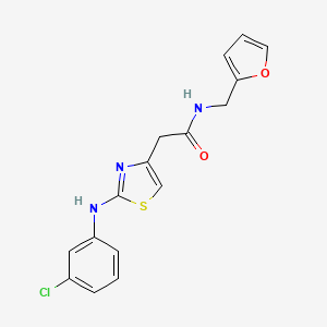 2-{2-[(3-chlorophenyl)amino]-1,3-thiazol-4-yl}-N-[(furan-2-yl)methyl]acetamide