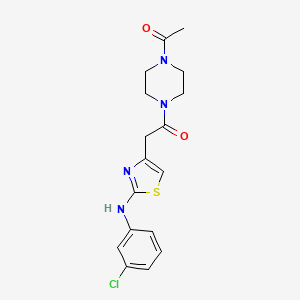 1-(4-acetylpiperazin-1-yl)-2-{2-[(3-chlorophenyl)amino]-1,3-thiazol-4-yl}ethan-1-one