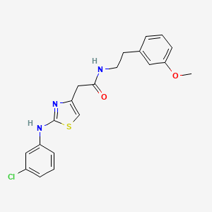 molecular formula C20H20ClN3O2S B6558266 2-{2-[(3-chlorophenyl)amino]-1,3-thiazol-4-yl}-N-[2-(3-methoxyphenyl)ethyl]acetamide CAS No. 1040656-06-1