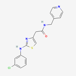 2-{2-[(3-chlorophenyl)amino]-1,3-thiazol-4-yl}-N-[(pyridin-4-yl)methyl]acetamide