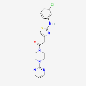 2-{2-[(3-chlorophenyl)amino]-1,3-thiazol-4-yl}-1-[4-(pyrimidin-2-yl)piperazin-1-yl]ethan-1-one