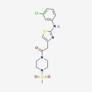 2-{2-[(3-chlorophenyl)amino]-1,3-thiazol-4-yl}-1-(4-methanesulfonylpiperazin-1-yl)ethan-1-one