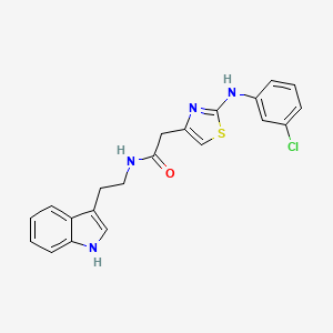 2-{2-[(3-chlorophenyl)amino]-1,3-thiazol-4-yl}-N-[2-(1H-indol-3-yl)ethyl]acetamide