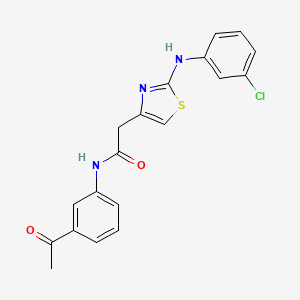 N-(3-acetylphenyl)-2-{2-[(3-chlorophenyl)amino]-1,3-thiazol-4-yl}acetamide