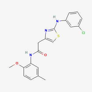 2-{2-[(3-chlorophenyl)amino]-1,3-thiazol-4-yl}-N-(2-methoxy-5-methylphenyl)acetamide