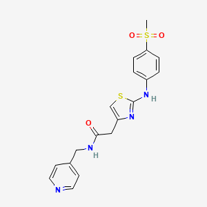 2-{2-[(4-methanesulfonylphenyl)amino]-1,3-thiazol-4-yl}-N-[(pyridin-4-yl)methyl]acetamide