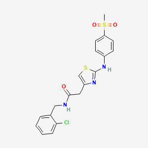 N-[(2-chlorophenyl)methyl]-2-{2-[(4-methanesulfonylphenyl)amino]-1,3-thiazol-4-yl}acetamide