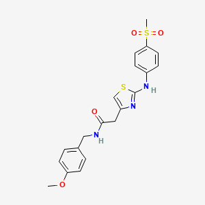 2-{2-[(4-methanesulfonylphenyl)amino]-1,3-thiazol-4-yl}-N-[(4-methoxyphenyl)methyl]acetamide