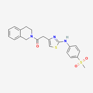 2-{2-[(4-methanesulfonylphenyl)amino]-1,3-thiazol-4-yl}-1-(1,2,3,4-tetrahydroisoquinolin-2-yl)ethan-1-one