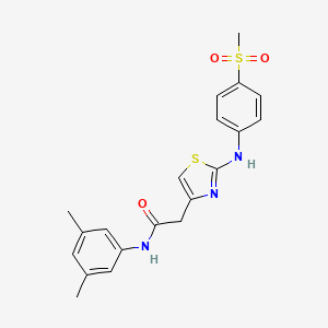 N-(3,5-dimethylphenyl)-2-{2-[(4-methanesulfonylphenyl)amino]-1,3-thiazol-4-yl}acetamide