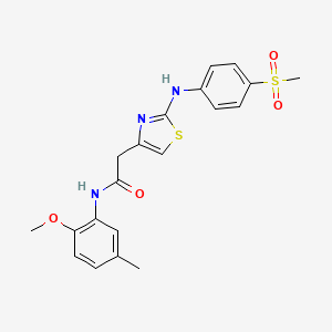 2-{2-[(4-methanesulfonylphenyl)amino]-1,3-thiazol-4-yl}-N-(2-methoxy-5-methylphenyl)acetamide