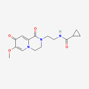 molecular formula C15H19N3O4 B6558508 N-(2-{7-methoxy-1,8-dioxo-1H,2H,3H,4H,8H-pyrido[1,2-a]pyrazin-2-yl}ethyl)cyclopropanecarboxamide CAS No. 1040659-51-5
