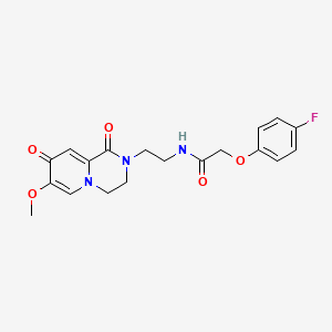 molecular formula C19H20FN3O5 B6558520 2-(4-fluorophenoxy)-N-(2-{7-methoxy-1,8-dioxo-1H,2H,3H,4H,8H-pyrido[1,2-a]pyrazin-2-yl}ethyl)acetamide CAS No. 1040659-79-7