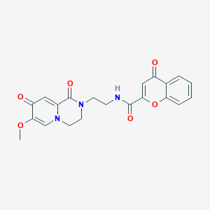 N-(2-{7-methoxy-1,8-dioxo-1H,2H,3H,4H,8H-pyrido[1,2-a]pyrazin-2-yl}ethyl)-4-oxo-4H-chromene-2-carboxamide