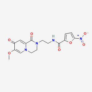 N-(2-{7-methoxy-1,8-dioxo-1H,2H,3H,4H,8H-pyrido[1,2-a]pyrazin-2-yl}ethyl)-5-nitrofuran-2-carboxamide