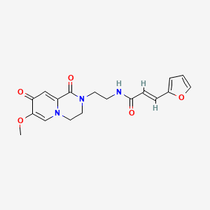molecular formula C18H19N3O5 B6558544 (2E)-3-(furan-2-yl)-N-(2-{7-methoxy-1,8-dioxo-1H,2H,3H,4H,8H-pyrido[1,2-a]pyrazin-2-yl}ethyl)prop-2-enamide CAS No. 1105233-61-1