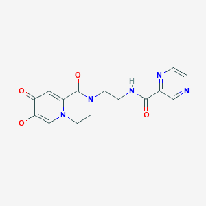molecular formula C16H17N5O4 B6558551 N-(2-{7-methoxy-1,8-dioxo-1H,2H,3H,4H,8H-pyrido[1,2-a]pyrazin-2-yl}ethyl)pyrazine-2-carboxamide CAS No. 1040660-22-7