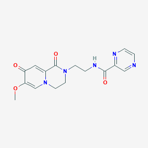 N-(2-{7-methoxy-1,8-dioxo-1H,2H,3H,4H,8H-pyrido[1,2-a]pyrazin-2-yl}ethyl)pyrazine-2-carboxamide