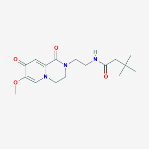 N-(2-{7-methoxy-1,8-dioxo-1H,2H,3H,4H,8H-pyrido[1,2-a]pyrazin-2-yl}ethyl)-3,3-dimethylbutanamide