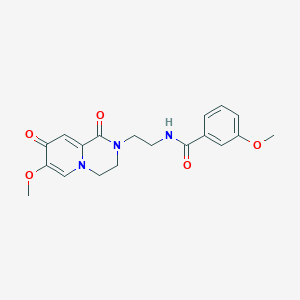 molecular formula C19H21N3O5 B6558577 3-methoxy-N-(2-{7-methoxy-1,8-dioxo-1H,2H,3H,4H,8H-pyrido[1,2-a]pyrazin-2-yl}ethyl)benzamide CAS No. 1040660-59-0