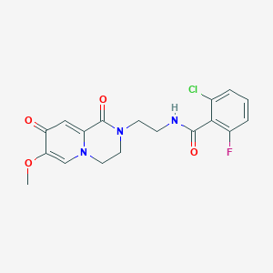 2-chloro-6-fluoro-N-(2-{7-methoxy-1,8-dioxo-1H,2H,3H,4H,8H-pyrido[1,2-a]pyrazin-2-yl}ethyl)benzamide