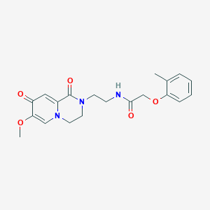 molecular formula C20H23N3O5 B6558593 N-(2-{7-methoxy-1,8-dioxo-1H,2H,3H,4H,8H-pyrido[1,2-a]pyrazin-2-yl}ethyl)-2-(2-methylphenoxy)acetamide CAS No. 1040661-19-5