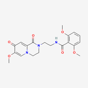 2,6-dimethoxy-N-(2-{7-methoxy-1,8-dioxo-1H,2H,3H,4H,8H-pyrido[1,2-a]pyrazin-2-yl}ethyl)benzamide