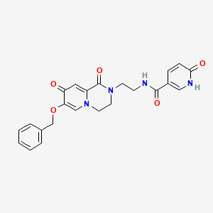 molecular formula C23H22N4O5 B6558605 N-{2-[7-(benzyloxy)-1,8-dioxo-1H,2H,3H,4H,8H-pyrido[1,2-a]pyrazin-2-yl]ethyl}-6-oxo-1,6-dihydropyridine-3-carboxamide CAS No. 1040633-83-7